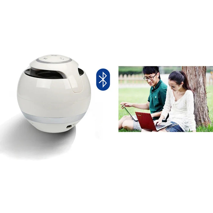 Mini Bluetooth Speaker with LED Ring Light & FM Radio