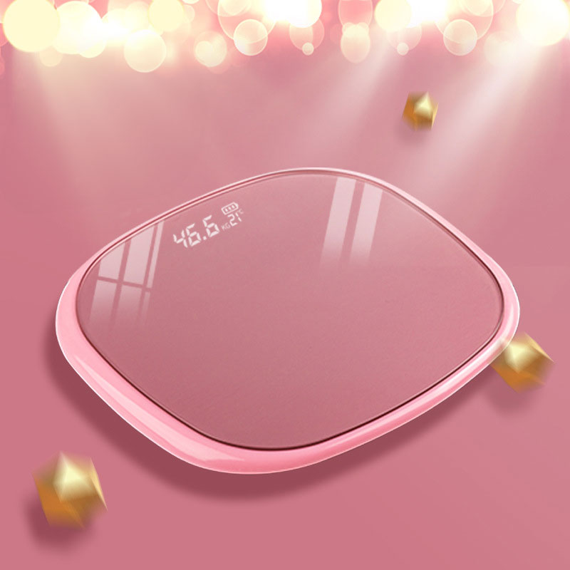 Pink Bluetooth Body Fat Scale for Daily Weight Tracking