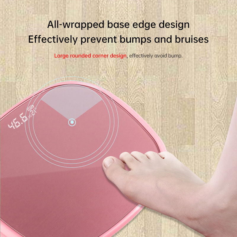 Pink Bluetooth Body Fat Scale for Daily Weight Tracking