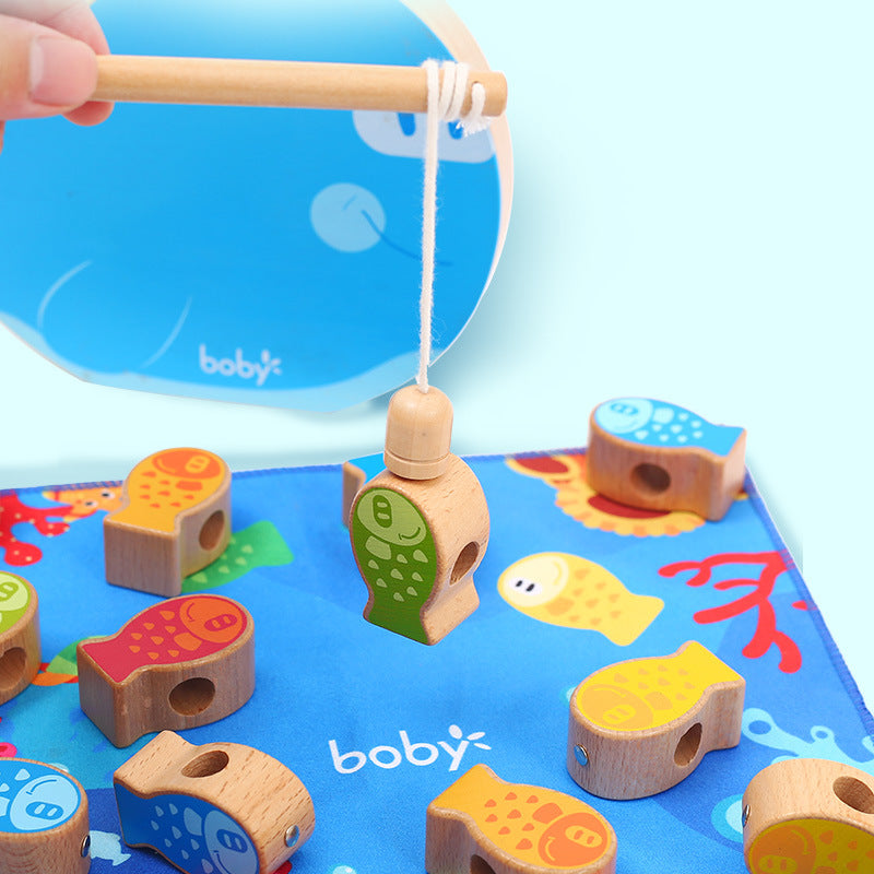 Magnetic Wooden Fishing Toy for Screen-Free Learning