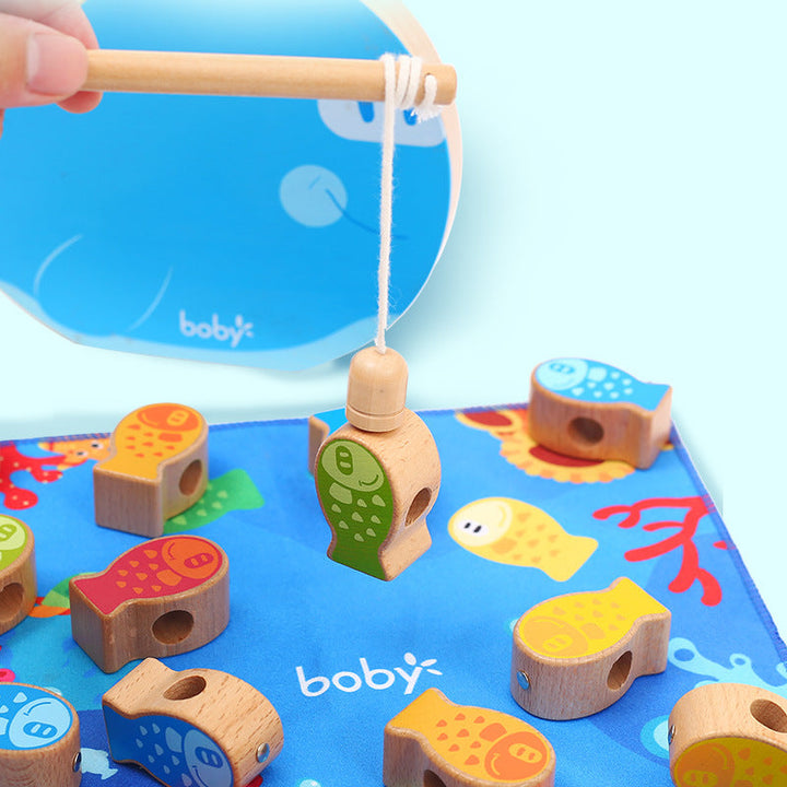 Magnetic Wooden Fishing Toy for Screen-Free Learning