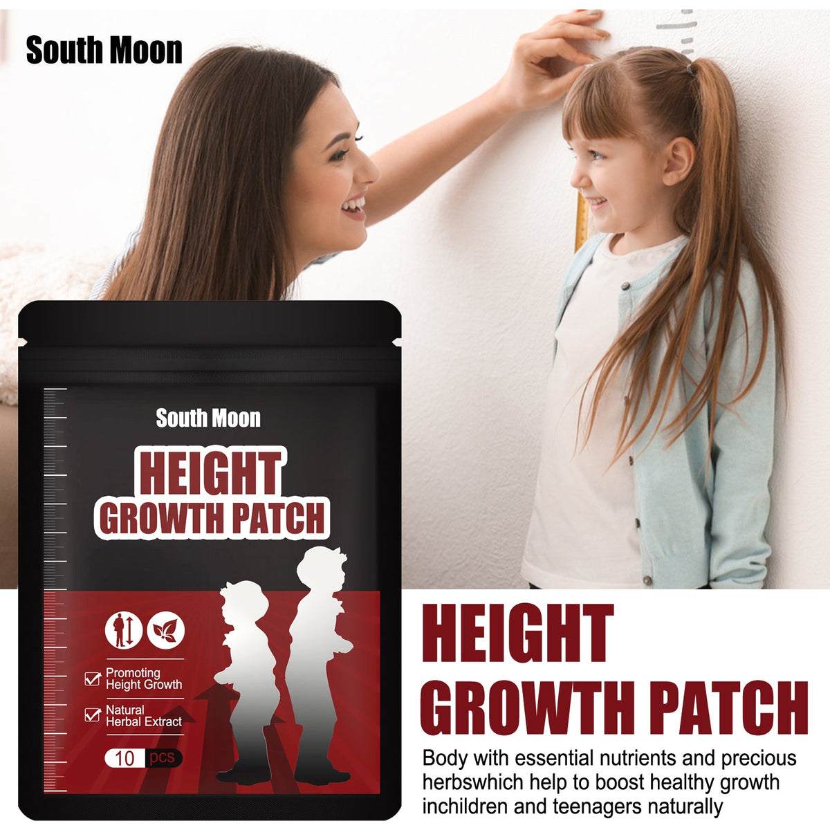 Herbal Foot Patches for Kids' Growth Routine, 10 Pack