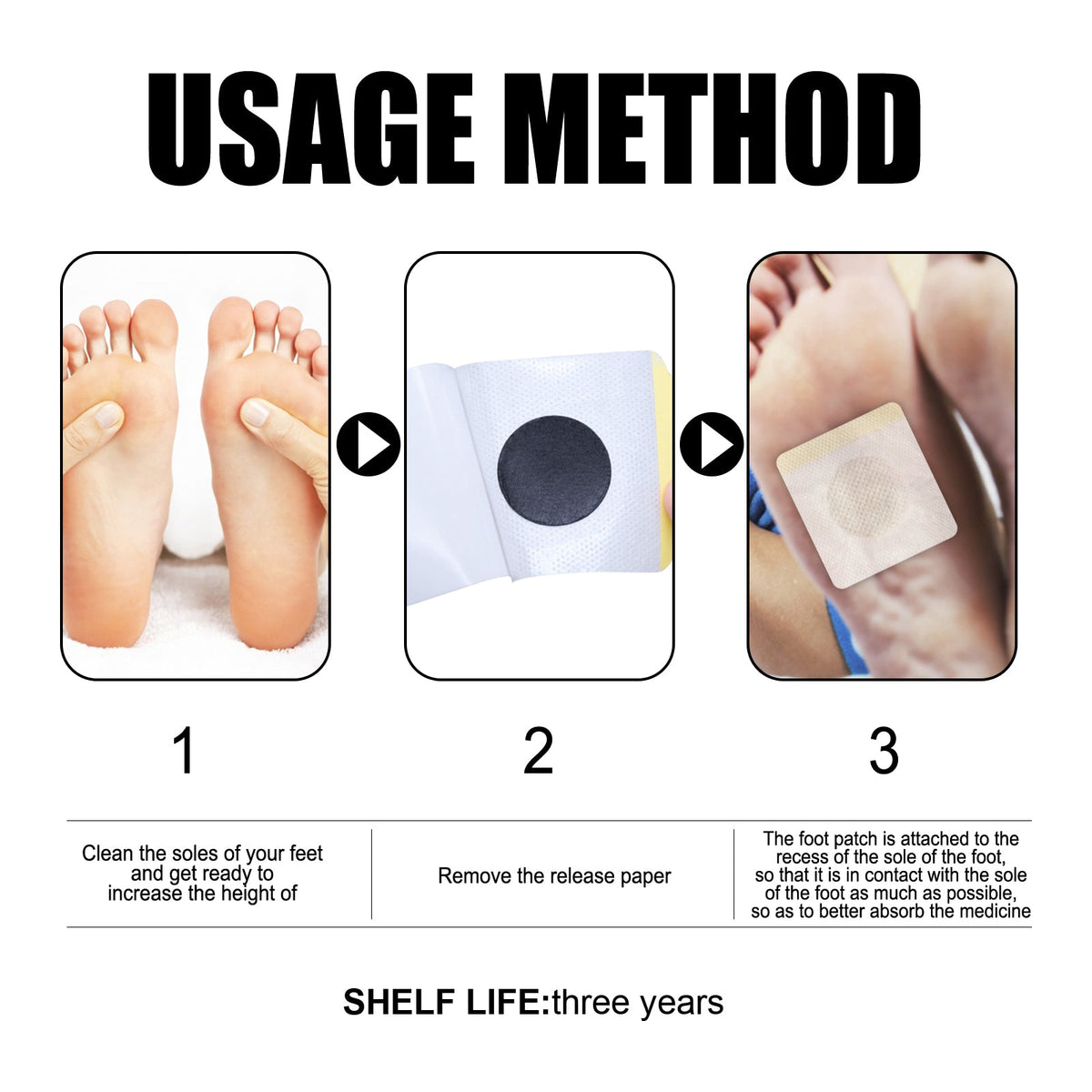 Herbal Foot Patches for Kids' Growth Routine, 10 Pack