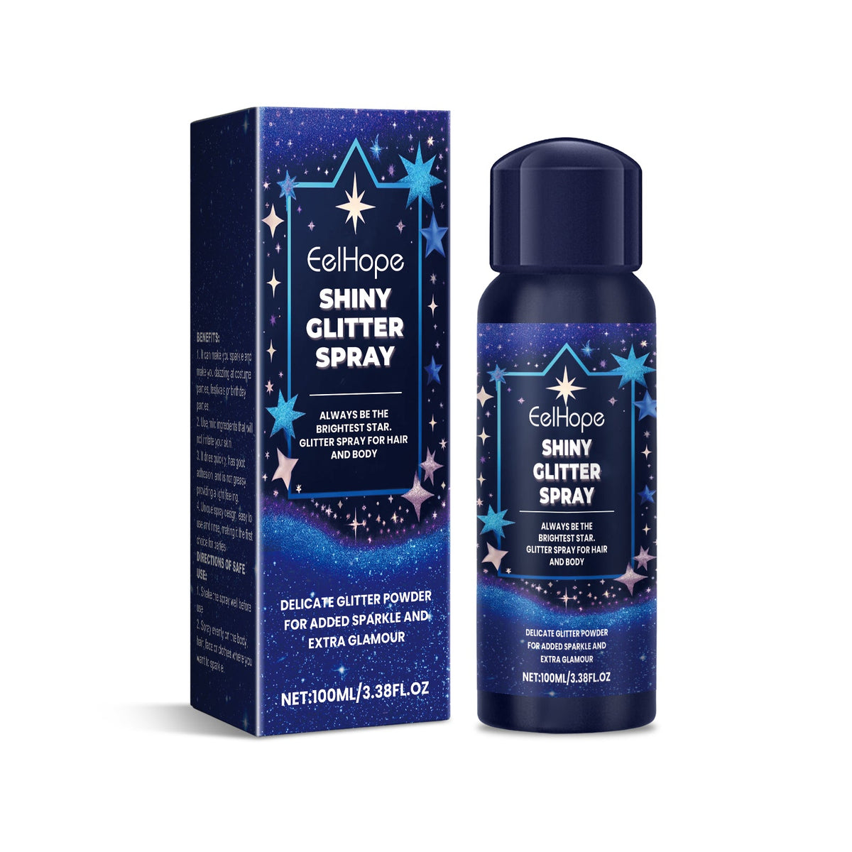 Body Glitter Spray for Hair & Skin, All-Day Sparkle
