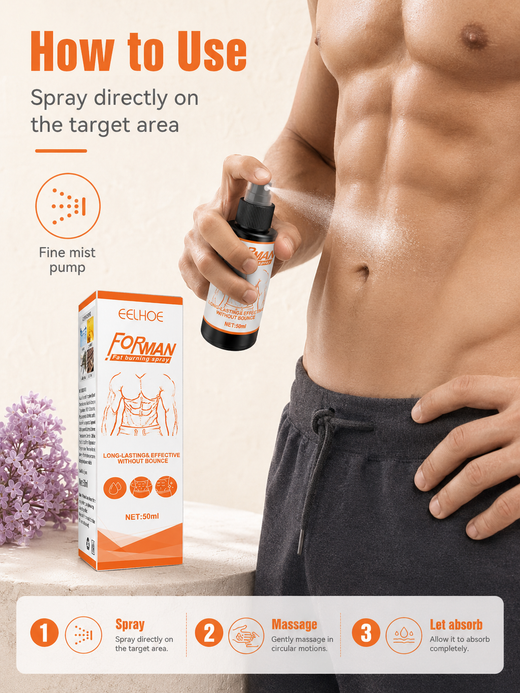 Body Sculpting Fat Burner Spray — Visible Six-Pack for Men