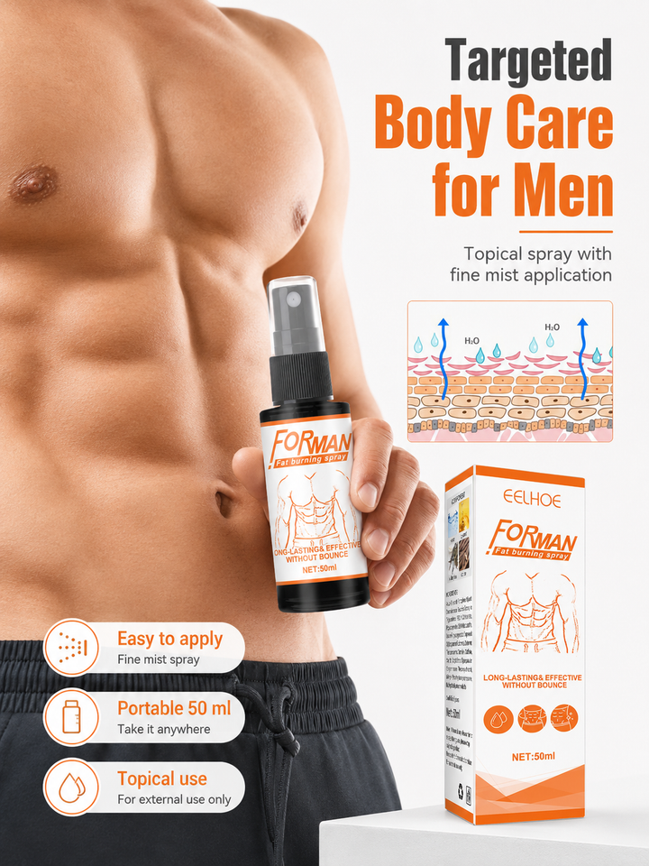 Body Sculpting Fat Burner Spray — Visible Six-Pack for Men