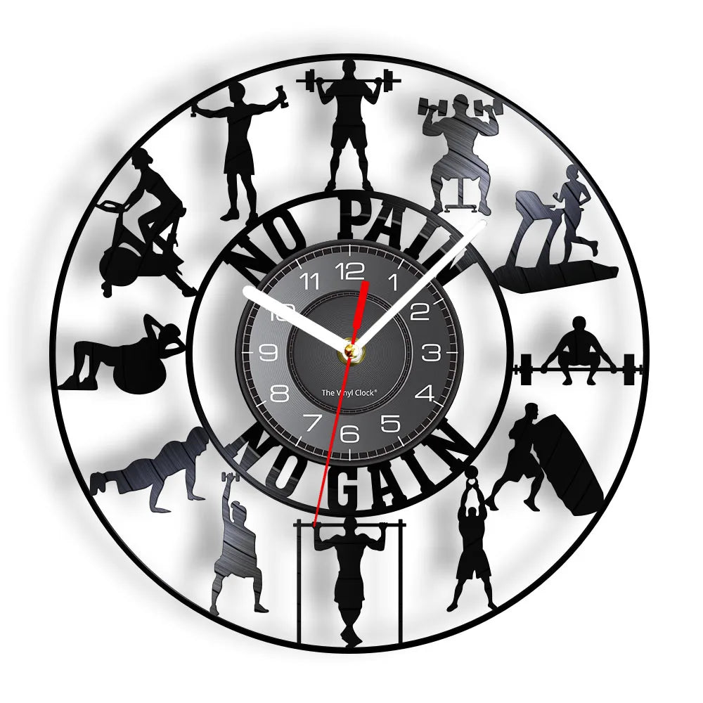 Bodybuilding Wall Clock for Bold Fitness Gym Decor