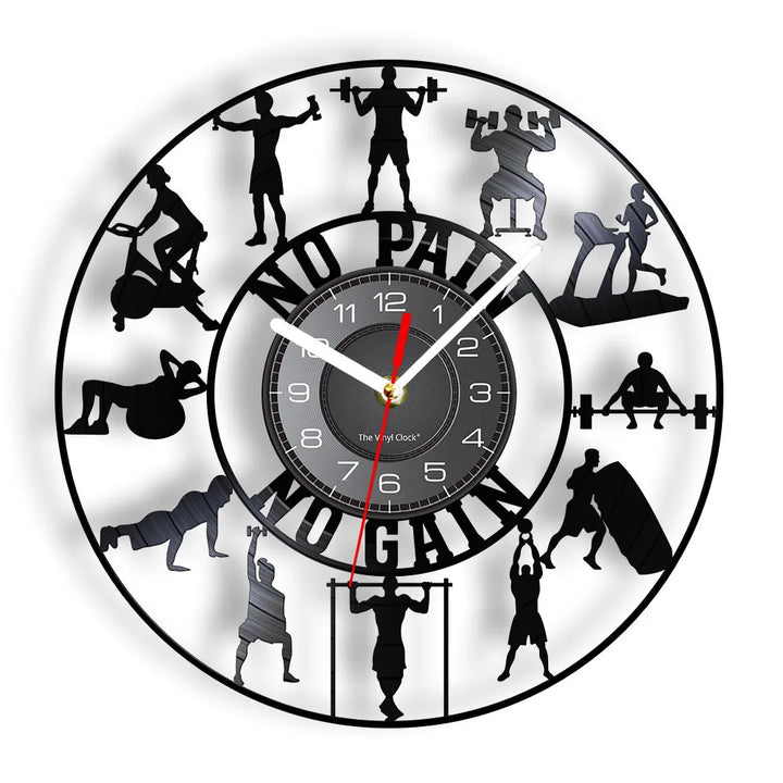 Bodybuilding Wall Clock for Bold Fitness Gym Decor