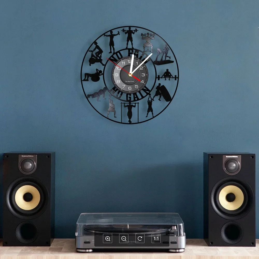 Bodybuilding Wall Clock for Bold Fitness Gym Decor