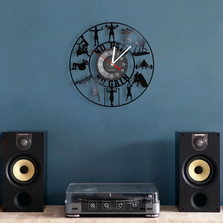 Bodybuilding Wall Clock for Bold Fitness Gym Decor