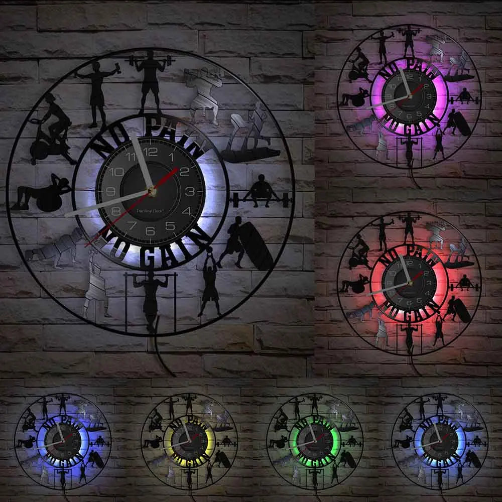 Bodybuilding Wall Clock for Bold Fitness Gym Decor