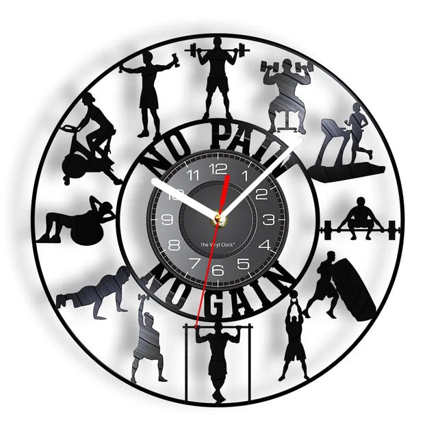 Bodybuilding Wall Clock for Bold Fitness Gym Decor