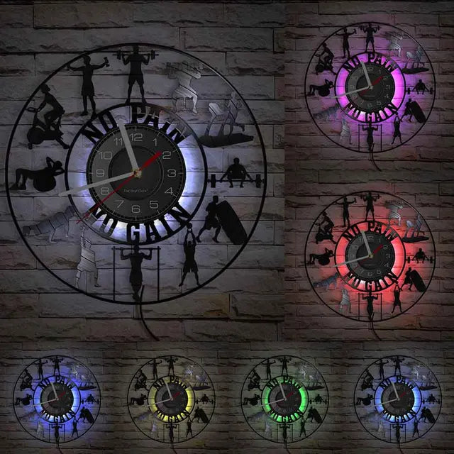 Bodybuilding Wall Clock for Bold Fitness Gym Decor