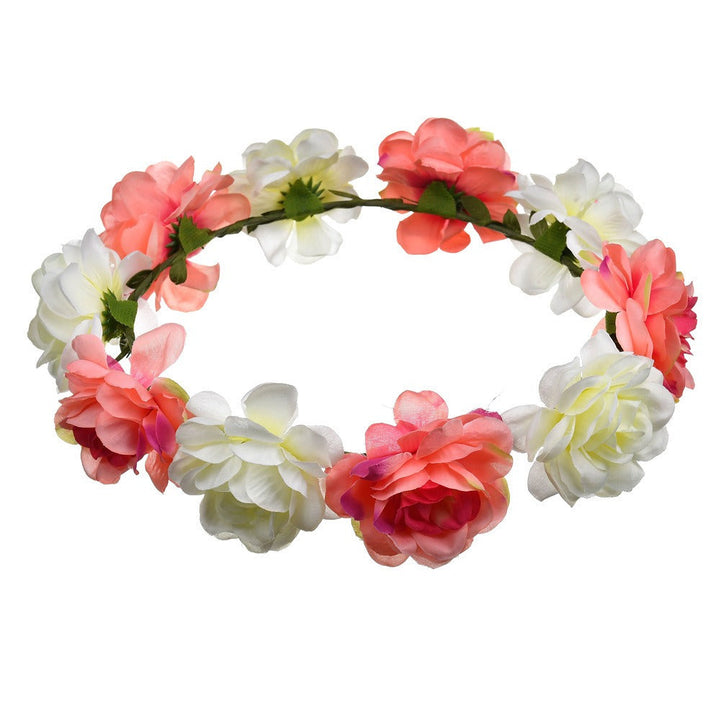 Boho Rose Flower Hair Hoop for Brides and Festivals