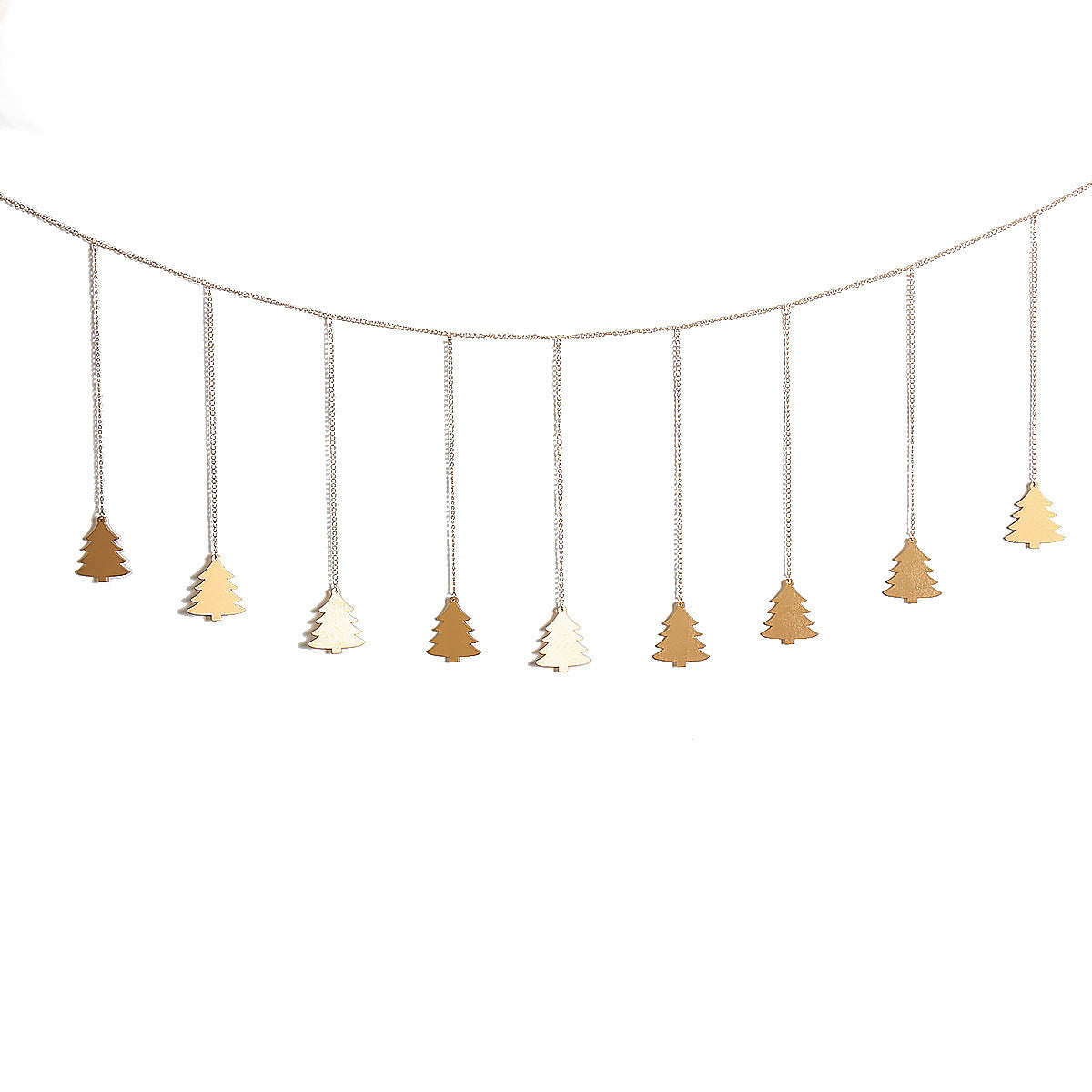 Gold Christmas Tree Garland for Festive Wall Decor