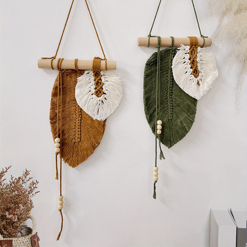 Bohemian Leaf Wall Hanging for Organic Room Warmth