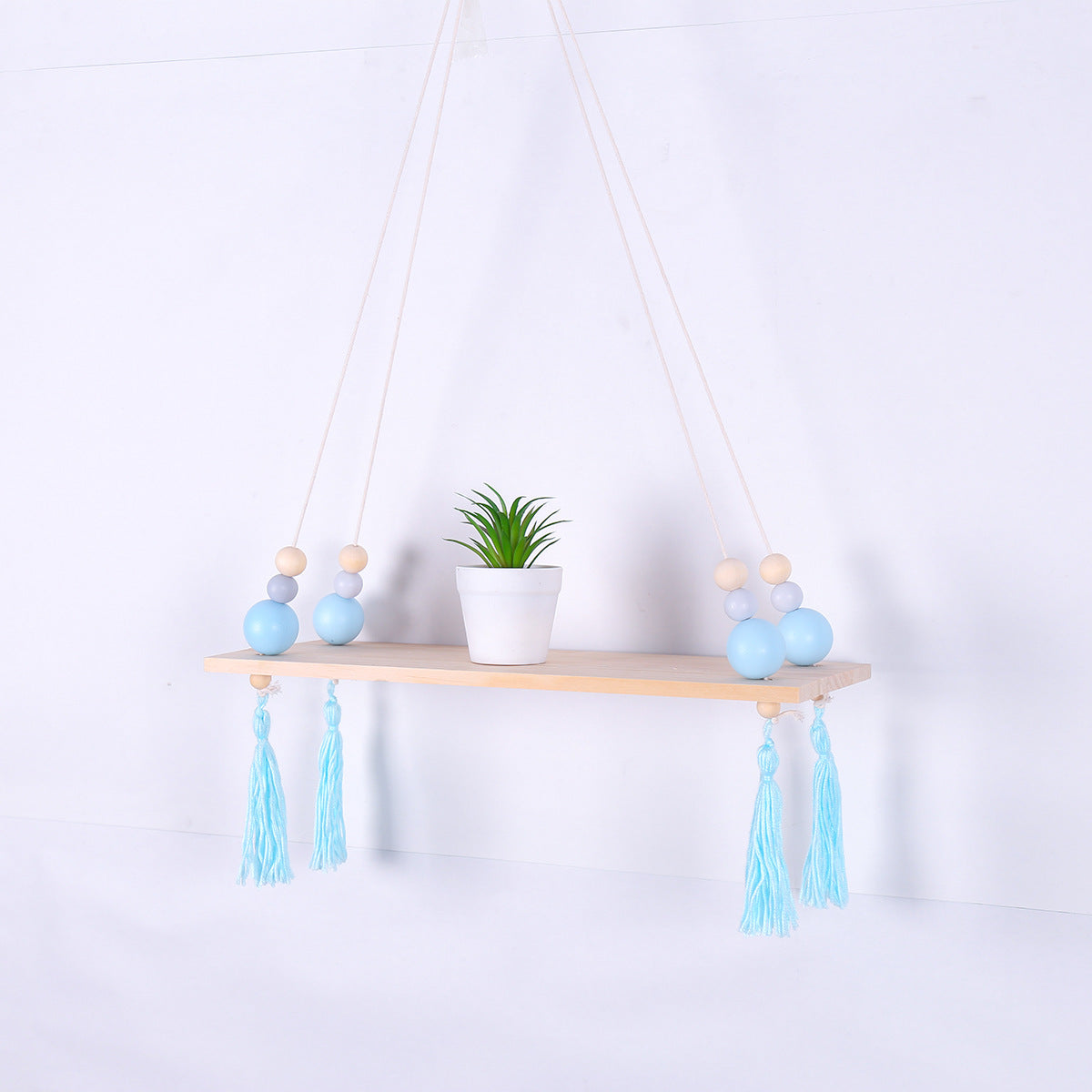 Bohemian Hanging Shelf for Small-Space Wall Display
