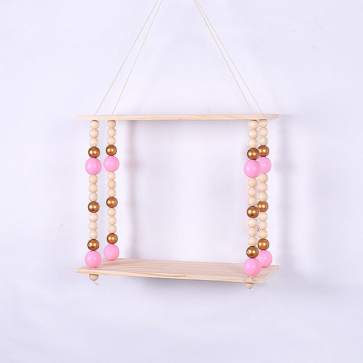 Bohemian Hanging Shelf for Small-Space Wall Display