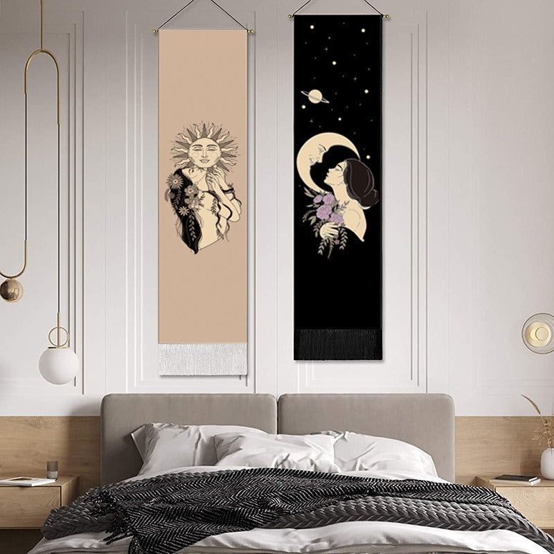 Bohemian Tapestry Wall Hanging for Celestial Home Decor