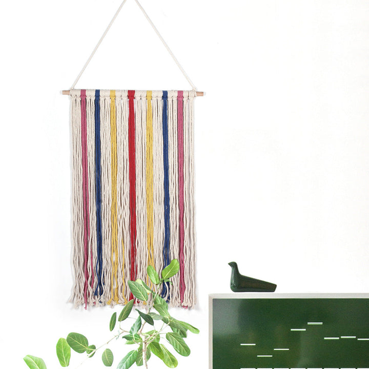 Woven Tapestry Wall Art for Colorful Bohemian Texture