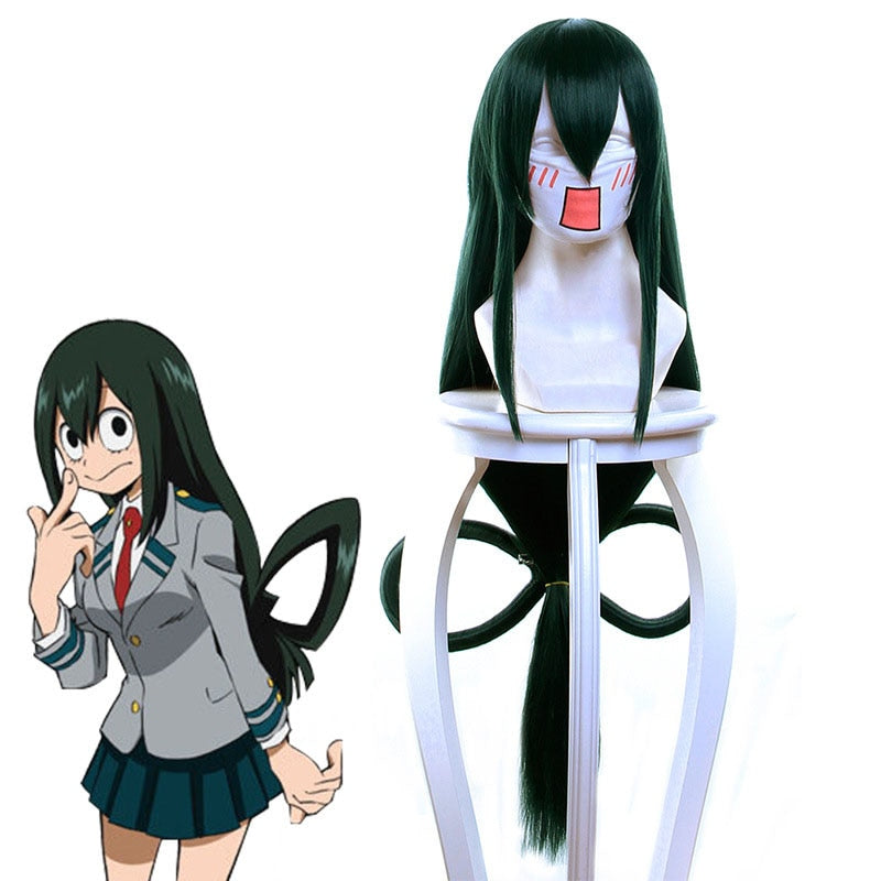 Tsuyu Asui Cosplay Wig – Long Green Anime Hair Style