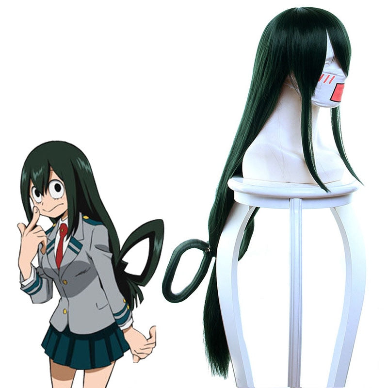 Tsuyu Asui Cosplay Wig – Long Green Anime Hair Style