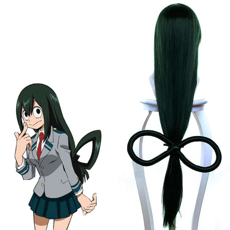 Tsuyu Asui Cosplay Wig – Long Green Anime Hair Style
