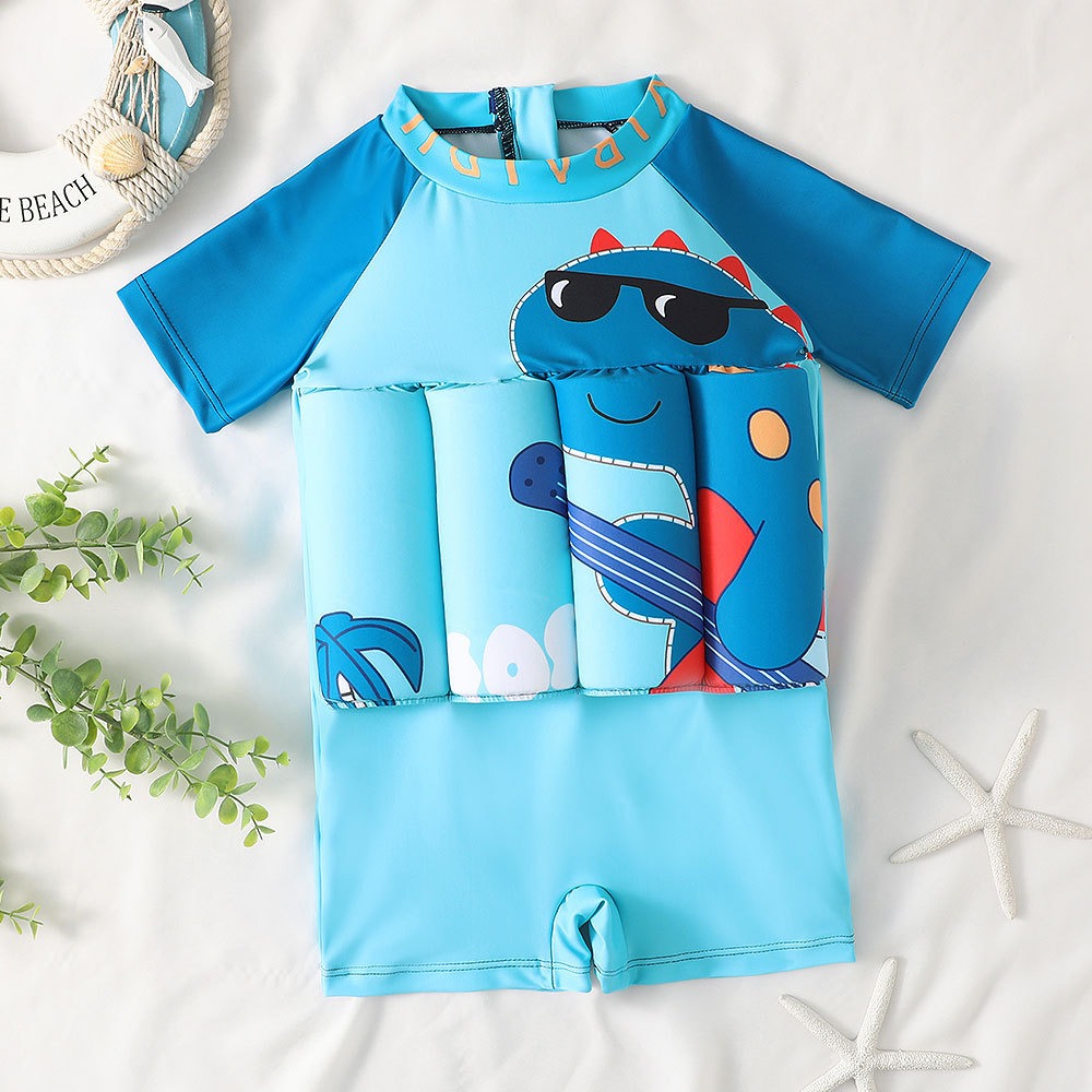 Boys' Buoyancy Swimsuit With Added Water Play Support