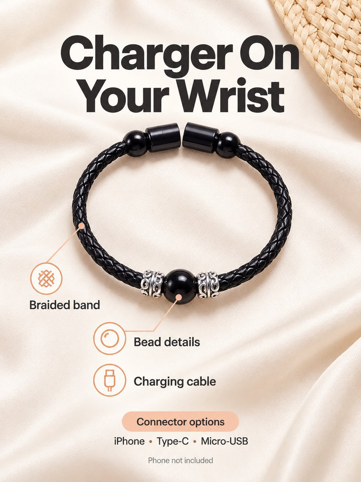 Bracelet Charging Cable for iPhone, Type-C and Micro-USB