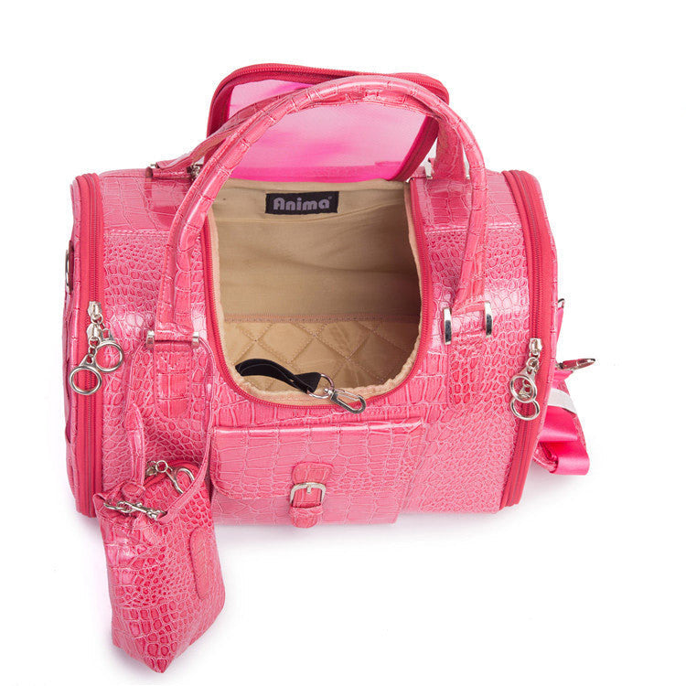 Crocodile PU Leather Dog Carrier Bag With Matching Purse