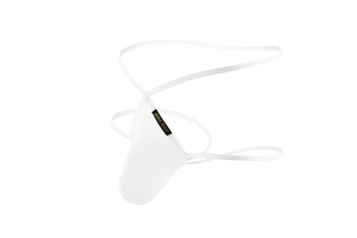 Men's Sheer Mesh Thong Underwear with Contoured Pouch