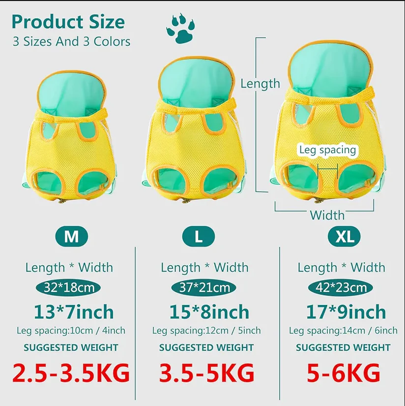 Breathable Mesh Pet Chest Carrier for Cats & Small Dogs