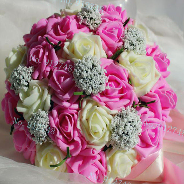 Reusable Foam Rose Bridal Bouquet for Wedding Photos