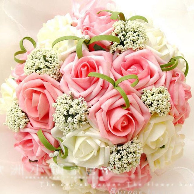 Reusable Foam Rose Bridal Bouquet for Wedding Photos