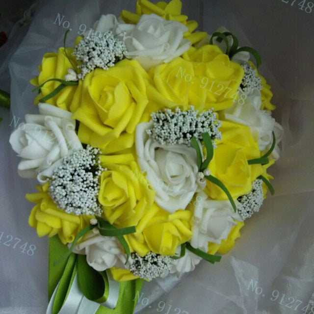Reusable Foam Rose Bridal Bouquet for Wedding Photos