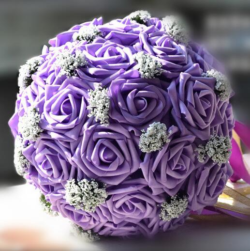 Reusable Foam Rose Bridal Bouquet for Wedding Photos