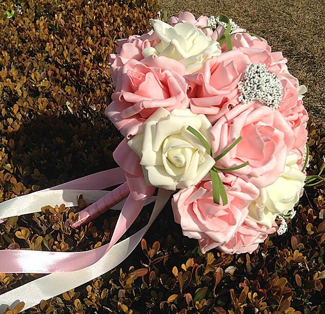 Reusable Foam Rose Bridal Bouquet for Wedding Photos