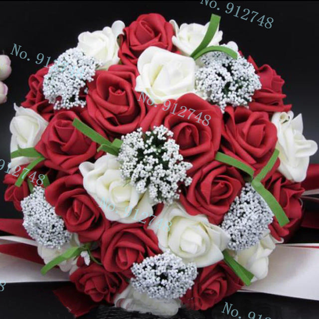 Reusable Foam Rose Bridal Bouquet for Wedding Photos