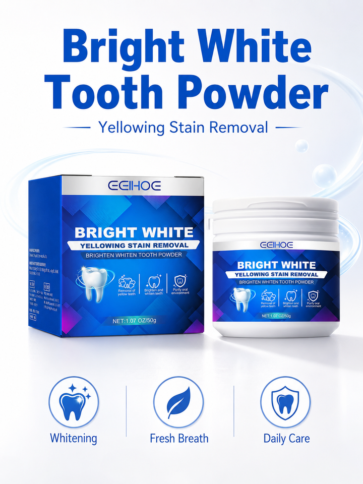 Whitening Tooth Powder - Remove Yellow Stains & Freshen Breath