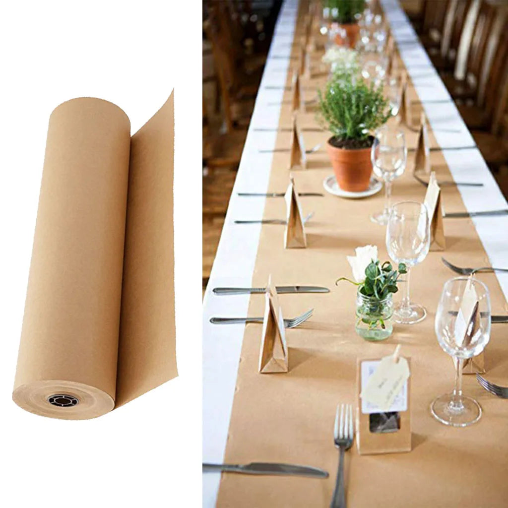 Brown Kraft Paper Roll for Gift Wrapping and Crafts