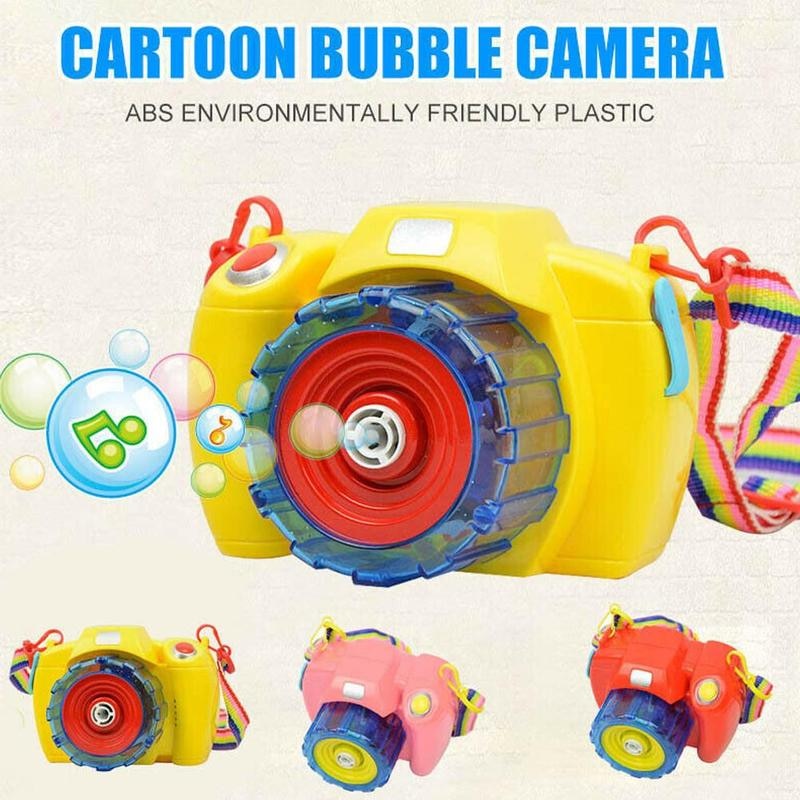 Bubble Camera Toy With LED Lights for Outdoor Kids