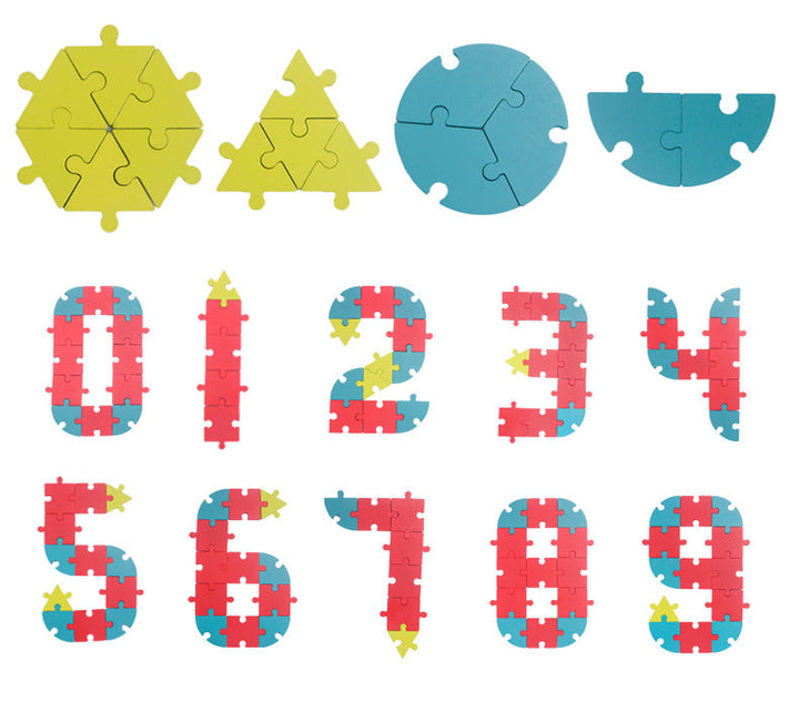 Educational Puzzle Board for Letters, Numbers & Shapes