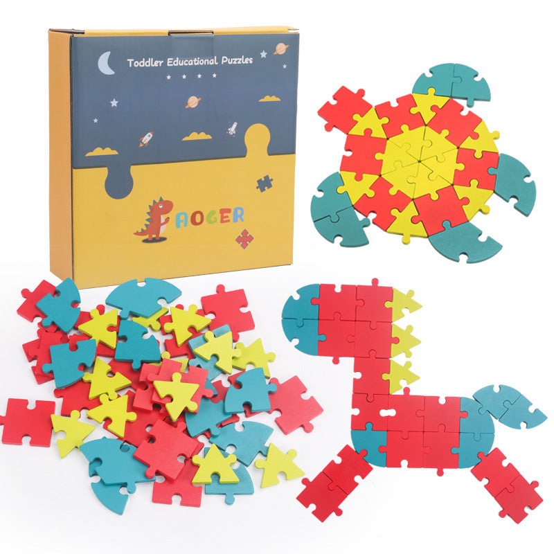 Educational Puzzle Board for Letters, Numbers & Shapes