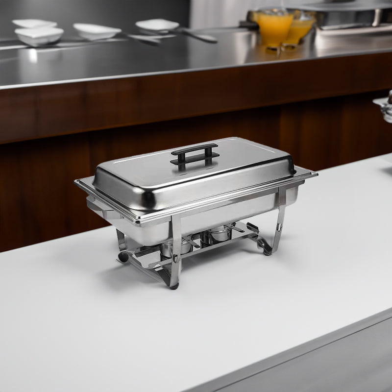 Stainless Steel Chafing Dish for Buffets & Catering, 8 Qt