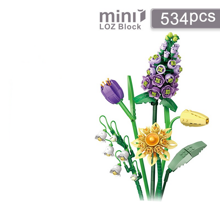 Building Block Flower Bouquet That Never Wilts Forever