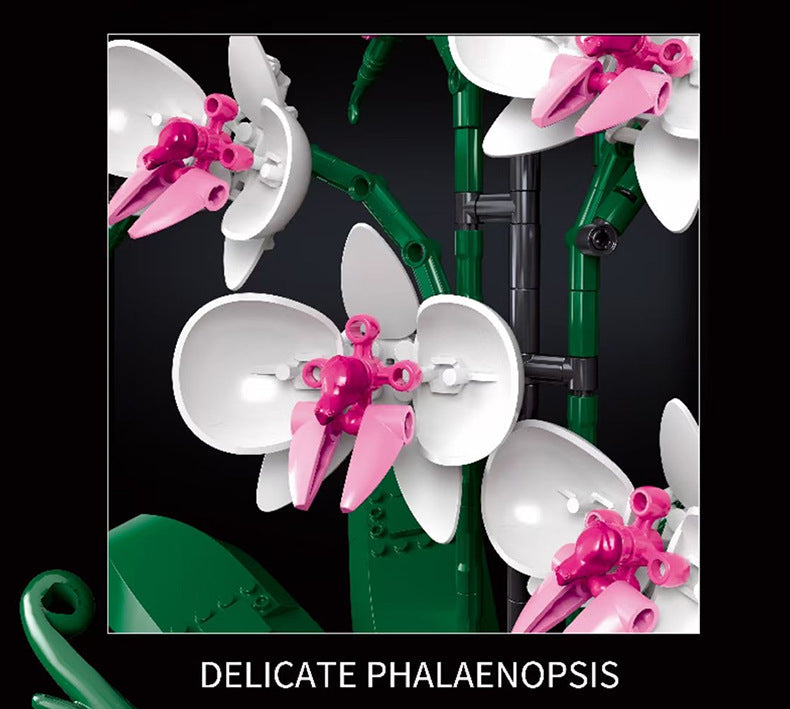 Building Block Orchid Bouquet for Lasting Home Decor