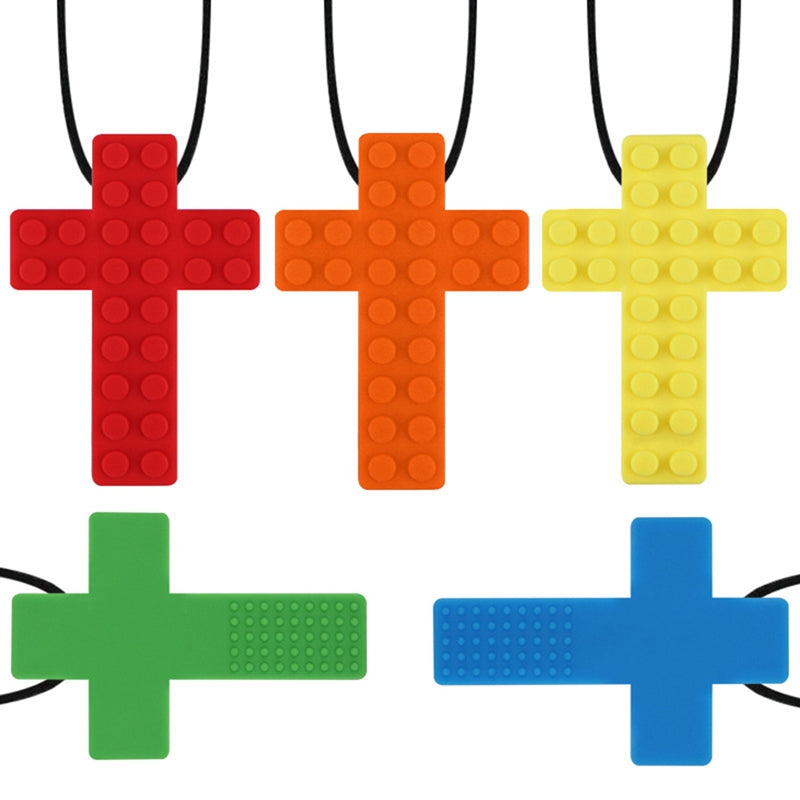 Silicone Teething Necklace With Adjustable Textured Grip