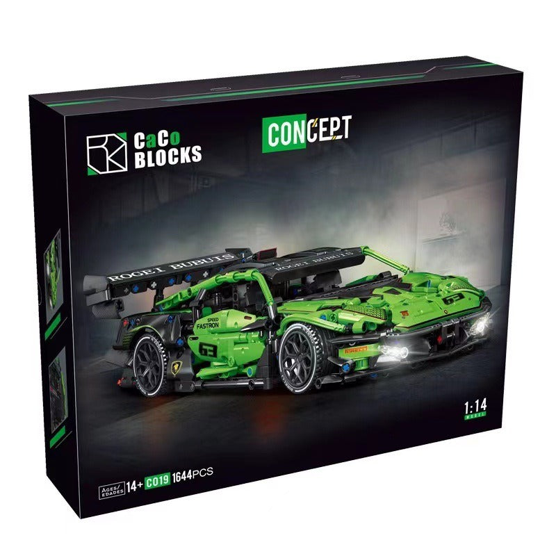 1:14 Racing Car Model Kit – 1,644-Piece Display Build