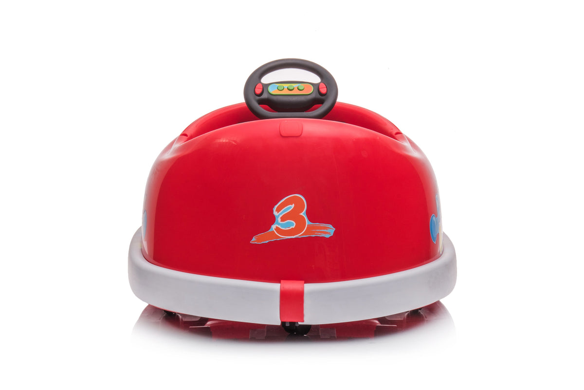 Kids Electric Bumper Car Ride-On with Music & Rocking