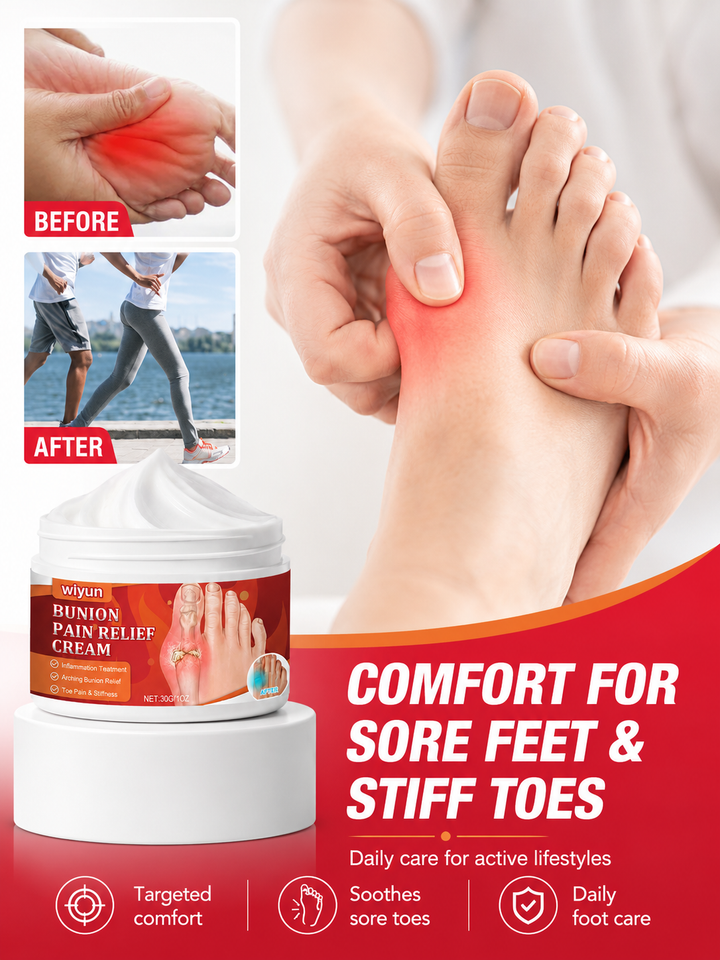 Bunion Pain Relief Cream – Herbal Formula for Foot Swelling